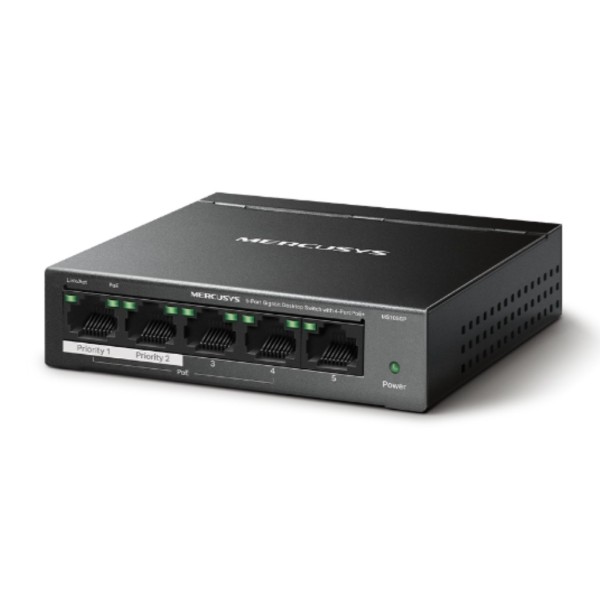 Comprar TP-LINK MS105GP Switch 5 puertos Gigabit con 4 puertos PoE+ MS105GP