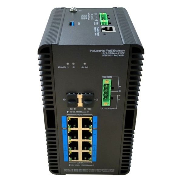 Comprar DRNET ISGE10L2-8PBT-240W Switch PoE Industrial 8 puertos Gigabit +2SFP 2.5Gbps 240W Gestionable Layer2 ISGE10L2-8PBT-240