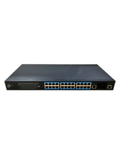 Comprar DRNET CSGE28L3-24P-370W Switch PoE 24 puertos Gigabit + 4 SFP 10Gbps 370W Gestionable Layer3 CSGE28L3-24P-370W