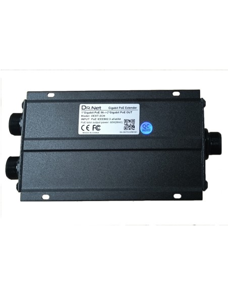 Comprar DRNET OEXT-2CH Extensor PoE Gigabit Exterior IP66 2 salidas (1In+2Out) 60W OEXT-2CH