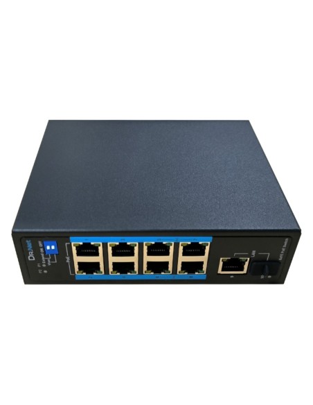 Comprar DRNET ISFE10-8P-120W Switch PoE Industrial 8 puertos 10/100 +1RJ45 Gigabit +1SFP Gigabit 120W No_Gestionable ISFE10-8P-1