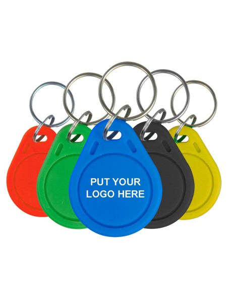 Comprar CARDCUBE DS-TAG-C300 Llavero TAG de proximidad personalizable - MF DS 13.56 MHz pasivo | 300 unidades - Número ID y logo