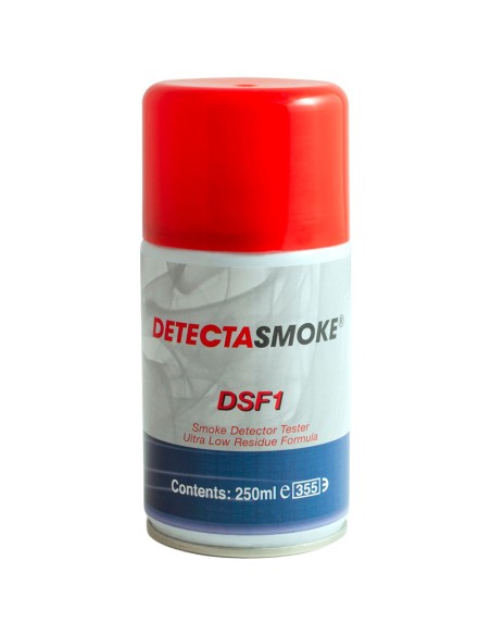 Testador de spray DSF1 OEM para detectores de fumaça - 250ml - Compatível com a maioria dos postes de teste - Fórmula Ultra Resí