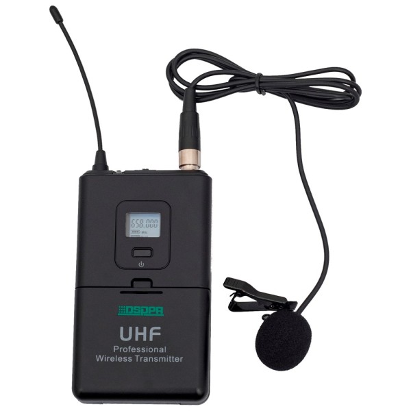 DSPPA DSPPA-D5812 Lavalier Microfone - UHF - Controle de volume - até 8:00 autonomia - Compatível com o Receptor DSPPA-D5815