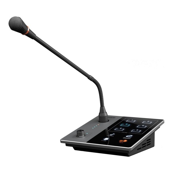 DSPPA DSPPA-DMA20 Pupitre Microfone - Botão para anúncios - até 6 meros acorrentados - poder por amplificador