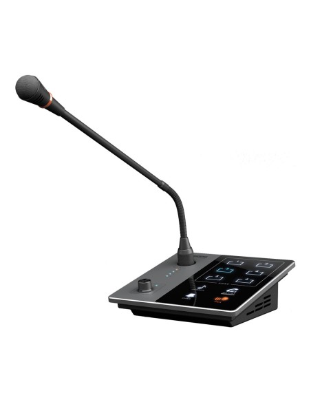DSPPA DSPPA-DMA20 Pupitre Microfone - Botão para anúncios - até 6 meros acorrentados - poder por amplificador