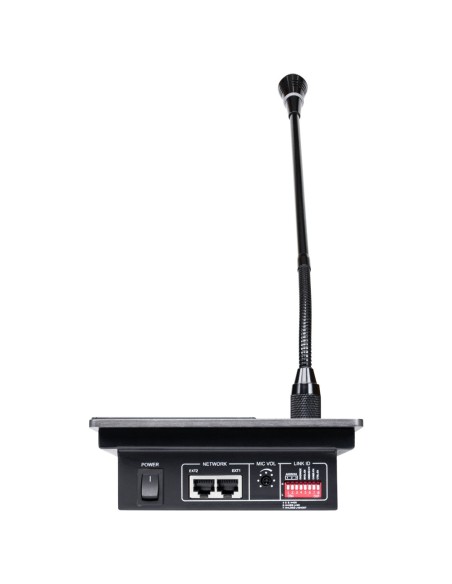 DSPPA DSPPA-DMA60M Pupitre Microfone - Botão para anúncios - até 6 meros acorrentados - poder por amplificações