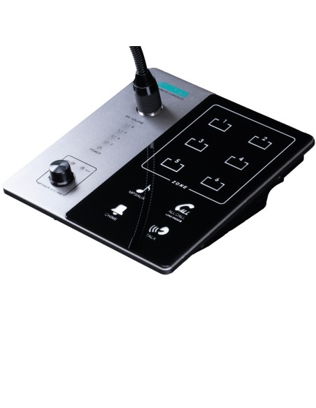 Comprar DSPPA DSPPA-DMA60M Micrófono de pupitre - Pulsador para anuncios - Hasta 6 micros encadenables - Alimentación mediante a