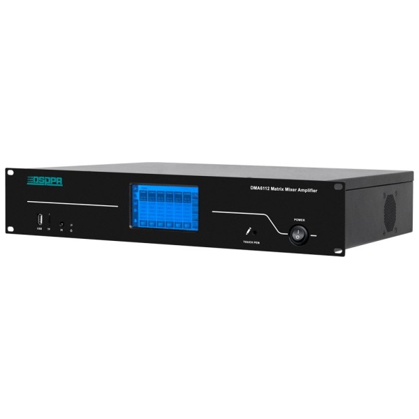 Comprar DSPPA DSPPA-DMA6112 Matriz mezclador digital - Amplificador 100V - Reproductor USB / Radio FM / Blutooth - Potencia nomi