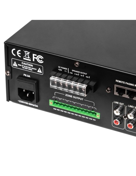 Comprar DSPPA DSPPA-DMA6500U Matriz mezclador digital - Amplificador 100V - Reproductor USB / Radio FM / Blutooth - Potencia nom