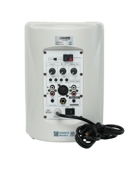 DSPPA DSPPA-DSP6606W Speaker de telhado - Orador de classificação completa 1x5 & OT + 1x1 & Quot - Potência 2 x 30W - Vários ing