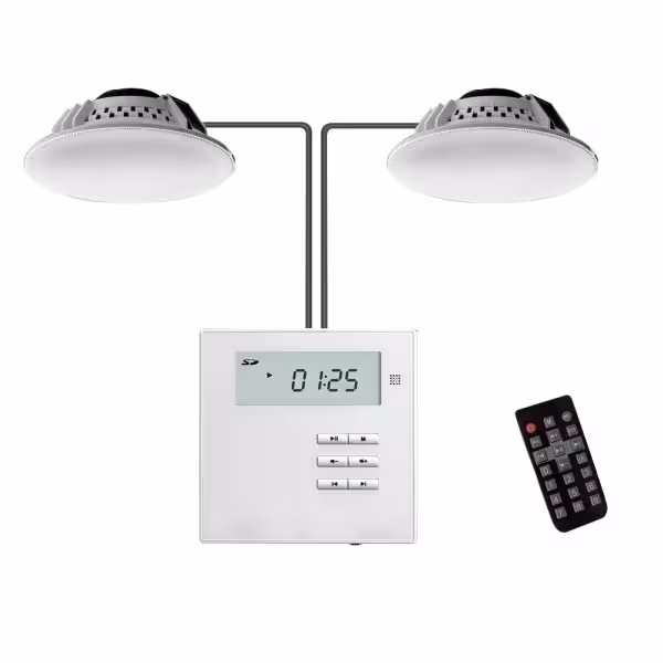 Acheter DSPPA DSPPA-M2U 2 x Haut-parleurs de plafond 2x10W - Amplificateur mural - Lecture via BT, FM, SD, USB, AUX - Télécomman
