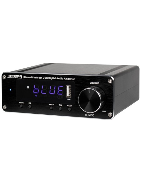 Comprar DSPPA DSPPA-MINI50 Amplificador reproductor - 2 x 60W - Conexión Bluetooth - Reproducción USB - Presets de ecualización 