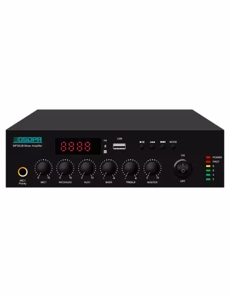 Comprar DSPPA DSPPA-MP60UB Mini mezclador digital - Amplificador 100V - Reproductor USB / Radio FM / Blutooth - Potencia nominal
