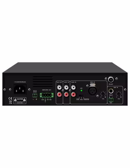 Comprar DSPPA DSPPA-MP60UB Mini mezclador digital - Amplificador 100V - Reproductor USB / Radio FM / Blutooth - Potencia nominal