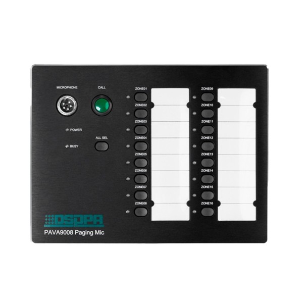 Comprar DSPPA DSPPA-PAVA9008 Micrófono de pupitre  - Anuncios generales y de emergencia - 16 teclas de selección de zona - Uso m