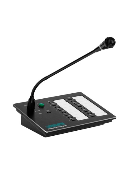 DSPPA DSPPA-PÁPIA 9008 Microfone Pupitre - Geral e anúncios de emergência - 16 chaves de seleção de zona - uso manual e p