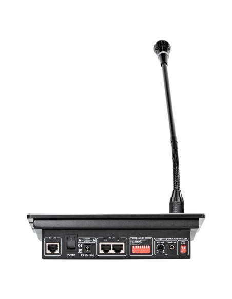 Comprar DSPPA DSPPA-PAVA9008 Micrófono de pupitre  - Anuncios generales y de emergencia - 16 teclas de selección de zona - Uso m