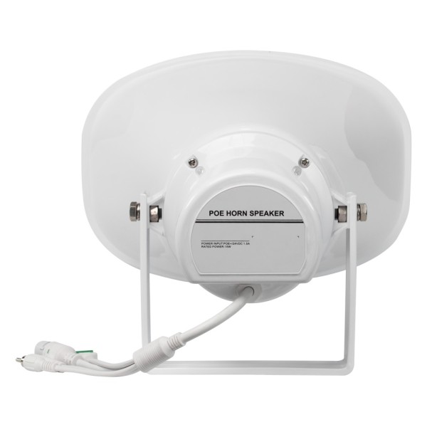 DSPPA DSPPA-PoE170VF IP Horn - Protocolo Onvif - MP3 e Formatos WAV - PoE + ou DC - ABS plástico