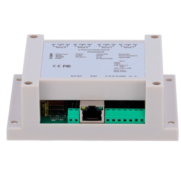 Kaufen OEM DT-R004 Datenerfassungs- und Steuerungsmodul – 4 digitale Eingänge | 4 Relaisausgänge (NO/NC) – Protokolle: Mo