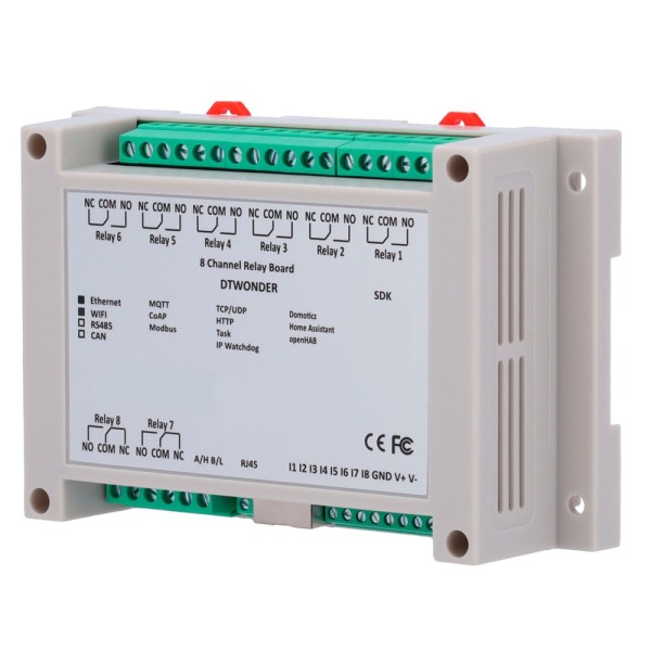 Acquistare OEM DT-R008 Modulo di acquisizione e controllo dati - 8 ingressi digitali | 8 uscite a relè (NO/NC) - Protocolli: Mo