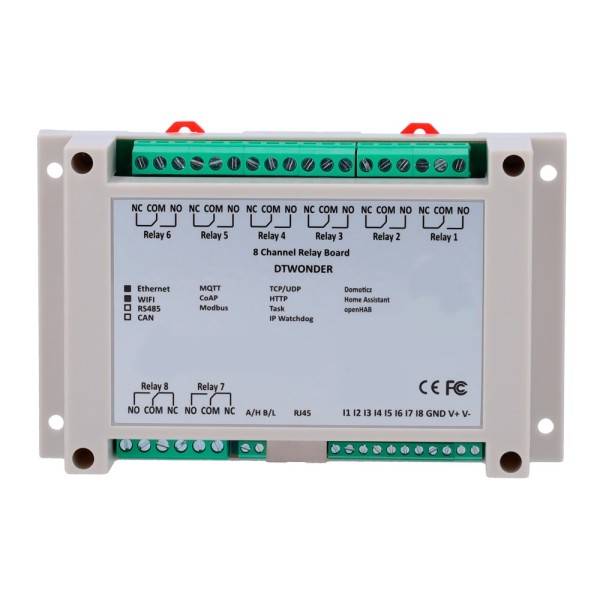 Acquistare OEM DT-R008 Modulo di acquisizione e controllo dati - 8 ingressi digitali | 8 uscite a relè (NO/NC) - Protocolli: Mo