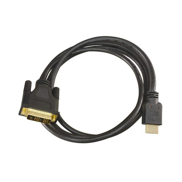 Acheter OEM câble DVI-HDMI-2 DVI vers HDMI - connecteur HDMI type A mâle - connecteur DVI mâle - 1,8 m - couleur noire - connect