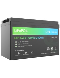Acheter DYNESS DY-AR-1200 Batterie stationnaire - Capacité 1280Wh - LiFePO4 12V / 100Ah - 3000 cycles de vie - Jusqu’à 16 unités