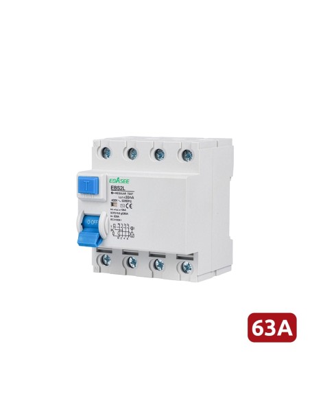 Kaufen OEM EBS2L-63A-4P FI-Schutzschalter – Nennstrom 63A – 4 Pole (Dreiphaseninstallationen) – Empfindlichkeit 30 mA