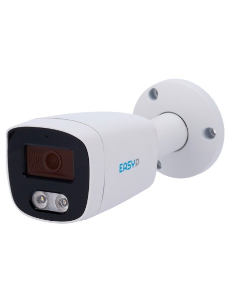 EasyP EP-IPB120A-5-DL Bullet IP AI Easy-P - 5MP | Lente 2,8 mm - IR 40 m | Luz branca 30 m | MIC - Plug de instalação e amplific
