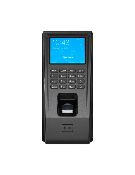 ANVIZ EP30 Access e Controle de Presença - Pegada, Em e Pin Card - 3.000 usuários | 50.000 registros - TCP / IP e Wiegand - 2.4