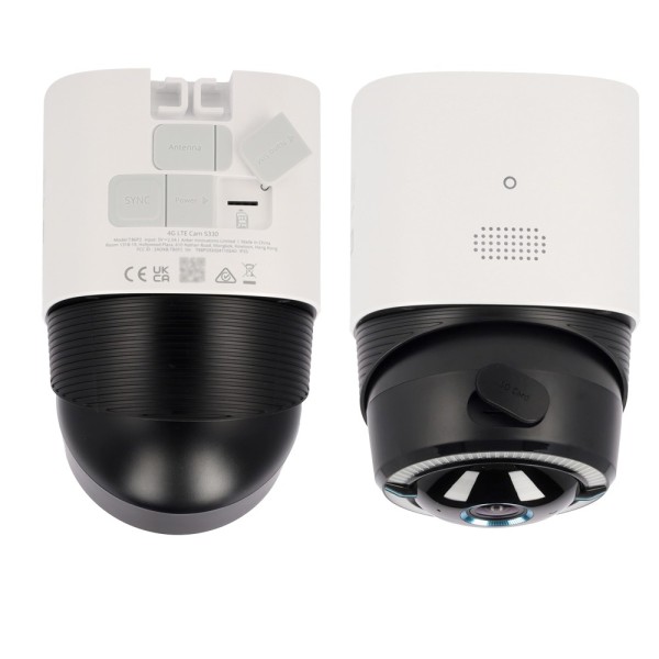 Eufy Eufy-4Gltecam-S330 Camera 4G LTE / WIFI Eufy por Anker - 4K | Cor da noite completa | Vá 10m | LED branco - Bateria 9400 mA