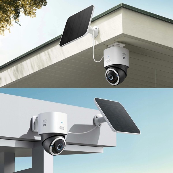 Eufy Eufy-4Gltecam-S330 Camera 4G LTE / WIFI Eufy por Anker - 4K | Cor da noite completa | Vá 10m | LED branco - Bateria 9400 mA