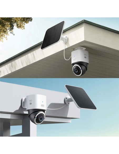 Eufy Eufy-4Gltecam-S330 Camera 4G LTE / WIFI Eufy por Anker - 4K | Cor da noite completa | Vá 10m | LED branco - Bateria 9400 mA