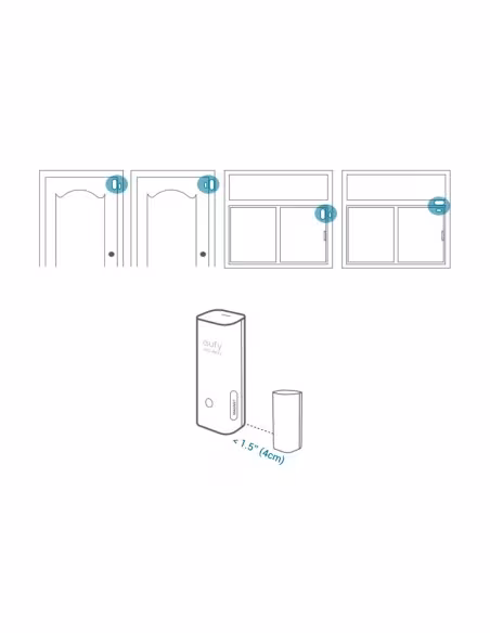 Comprar ANKER - EUFY EUFY-ALARM-ENTRY4 Sensor de apertura Eufy by Anker  - Inalámbrico 868 MHz - Compatible con el sistema de al