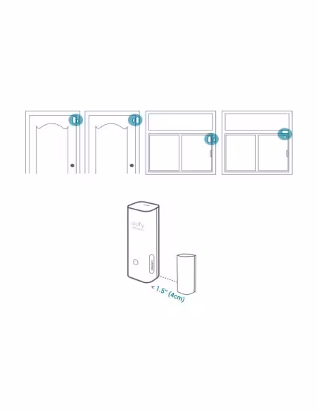 Kaufen ANKER - EUFY EUFY-ALARM-ENTRY4 Eufy by Anker Öffnungssensor – Kabellos 868 MHz – Kompatibel mit dem Flügelsystem
