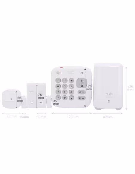 Kaufen ANKER - EUFY EUFY-ALARM-KIT5 Eufy Alarm-Set von Anker – HomeBase WiFi/LAN/RF – unabhängiges Tastenfeld mit Batterie – 2