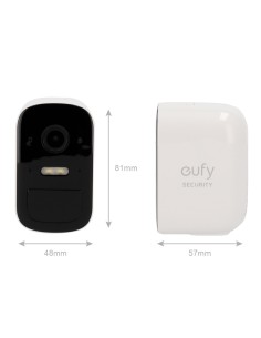 Eufy eufy-cam2c-s210-addon câmara para conectar-se à casaBase2 Eufy por Anker - 1080p / 6700 mah / sensor PIR + humano - comunic 2