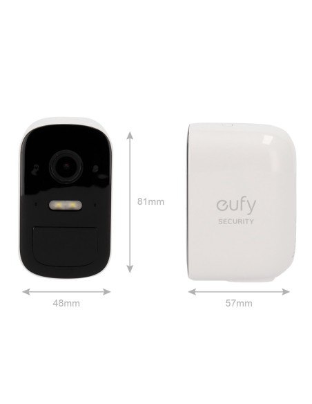 Comprar EUFY EUFY-CAM2C-S210-ADDON Camara para conectar a HomeBase2 Eufy by Anker - 1080p / 6700 mAh / Sensor PIR + Humanos - Co