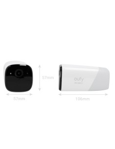 Comprar EUFY EUFY-CAM2PRO-S221-ADDON 1 Camara para añadir a HomeBase 2 Eufy by Anker - 2K / 13400 mAh / Sensor PIR + Humanos - H 2