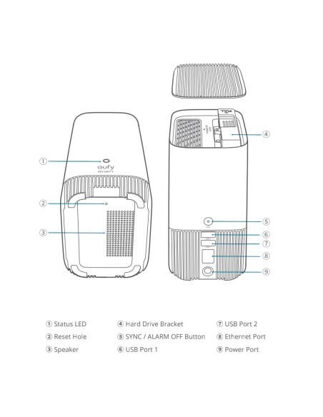 Eufy Eufy-Cam3-S330 Kit 2 4K Câmeras Solares + 1 HomeBase 3 - Detecção Humana, Animais de Estimação e Veículos - HomeBase Wifi c