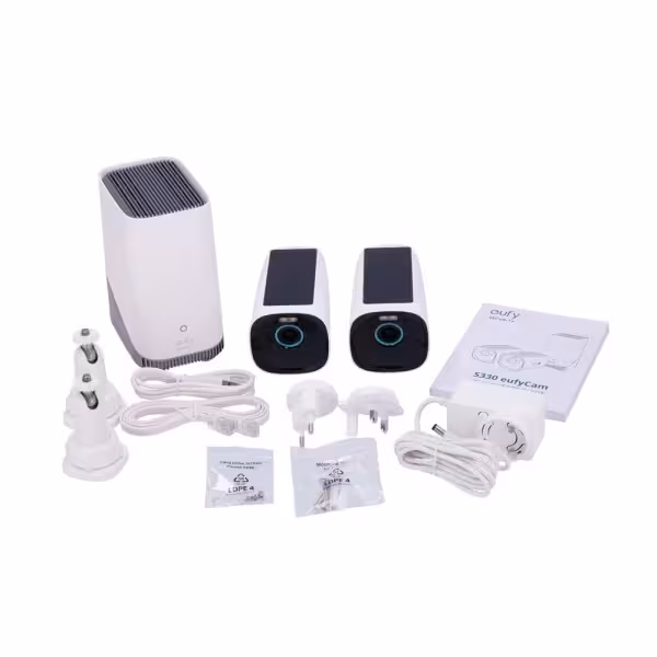 Acheter ANKER - EUFY EUFY-CAM3-S330 Kit 2 caméras 4K solaires + 1 HomeBase 3 - Détection des humains, des animaux de compagnie e