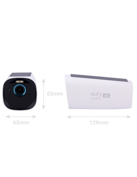 Comprar EUFY EUFY-CAM3-S330-ADDON Camara 4K para  HomeBase3 Eufy by Anker - 13000 mAh / Sensor PIR + Humanos - Comunicación de  
