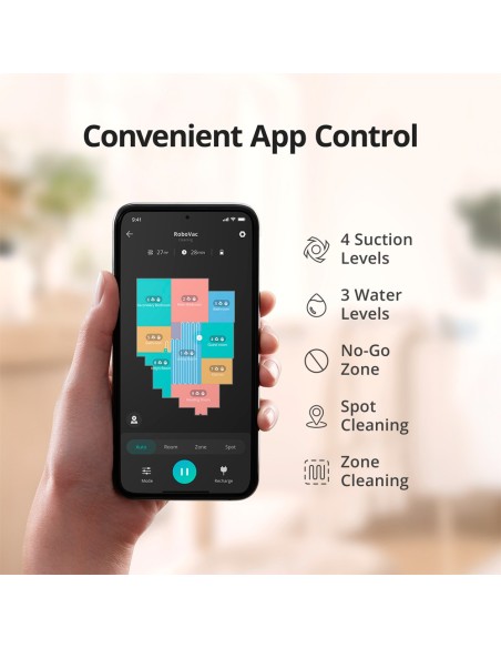 Eufy Eufy-Clean-Robovac-L35-híbrido robô aspirador de pó Eufy por Anker - Potência máxima de 3200 PA - Capacidade de depósito 33