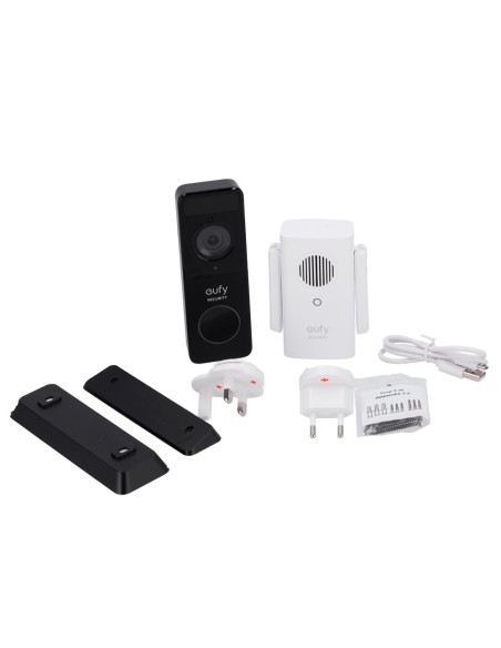 Eufy eufy-Doorbell-C211 Wi-Fi Kit de anel com eufy Vídeo por Anker - Resolução 1080p - Detecção de rosto e corpos humanos -