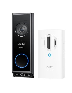 Eufy Eufy-Doorbelb-E340-Kit Ring Kit WiFi Câmera Dupla Eufy por Anker - Resolução 2K - Detecção de Pacote e Grant
