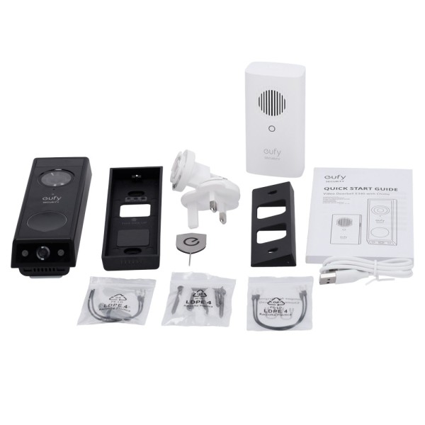 Comprar EUFY EUFY-DOORBELL-E340-KIT Kit de Timbre Wifi doble cámara Eufy by Anker - Resolución 2K - Detección de paquetes y reco