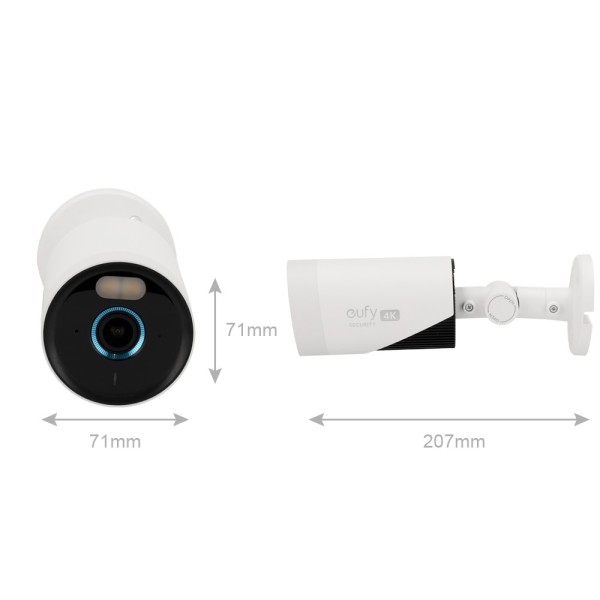 Eufy eufy-eufycam-e330 câmera wifi 4k profissional eufy por anker - detecção inteligente por ia - baixa comunicação wifi / rf 