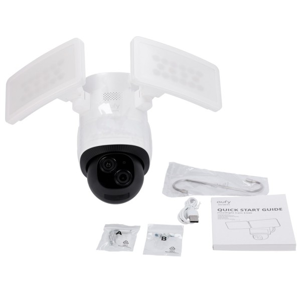 Eufy Eufy-PowleLightCam-E340 Câmera dupla Eufy por Anker - 3K resolução - detecção humana, animais de estimação e veículos - vig