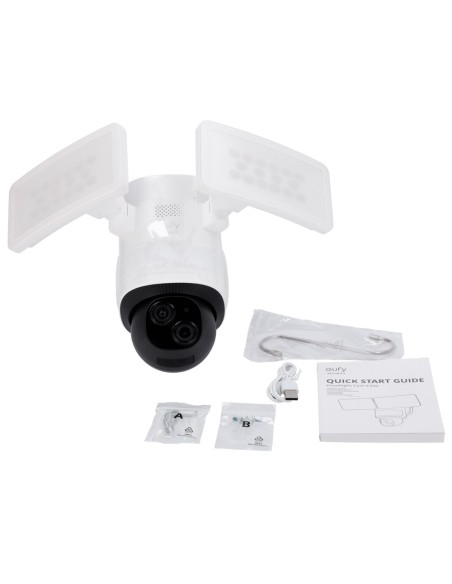 Comprar EUFY EUFY-FLOODLIGHTCAM-E340 Cámara doble Eufy by Anker - Resolución 3K - Detección Humanos, mascotas y vehículos - Vigi